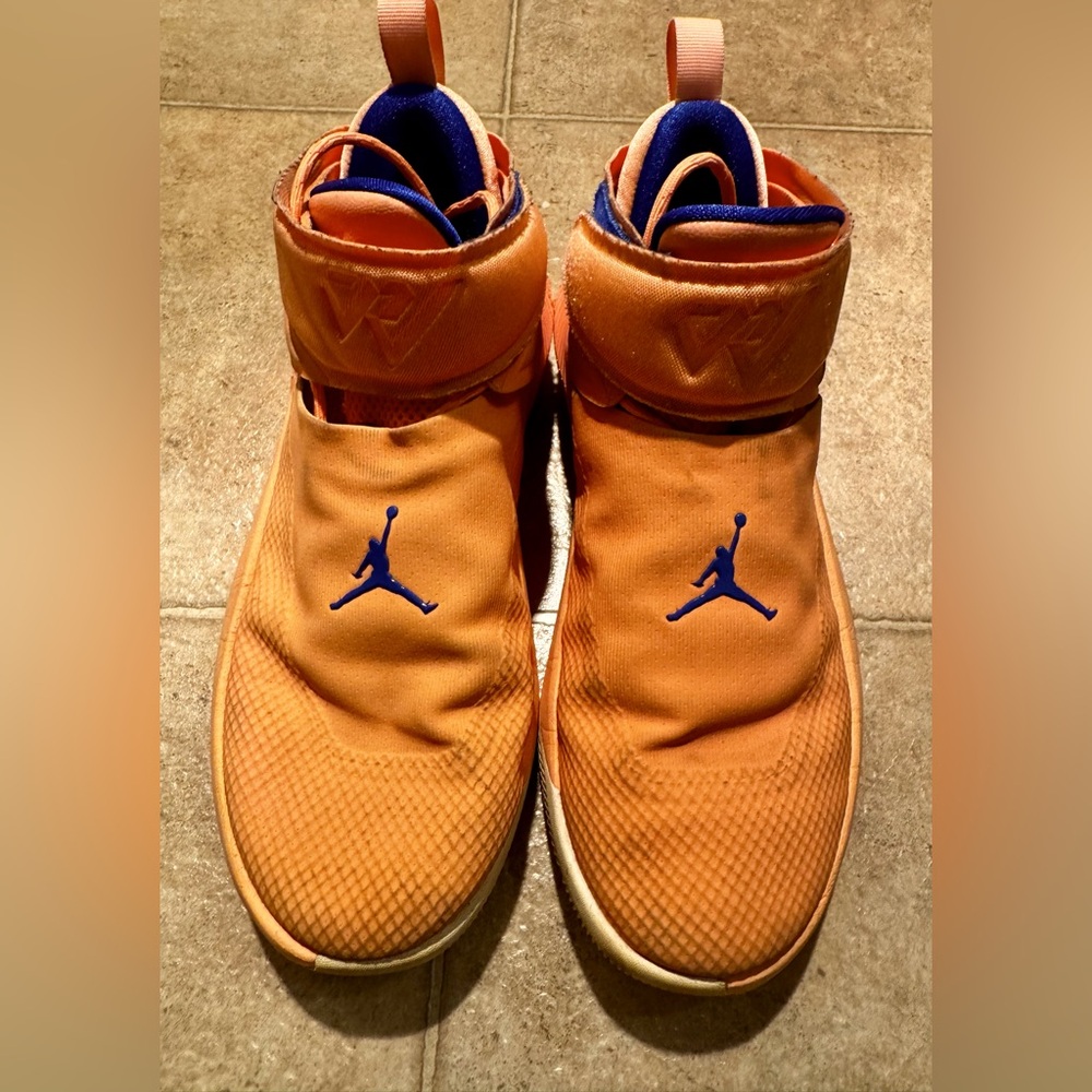 Youth Nike Jordan Why Not Zero Orange Pulse Basketball Shoes | USED